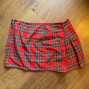 Vintage School Girl Mini Plaid Skirt